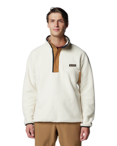 The Columbia Mens Helvetia II Half Snap Fleece Jacket in Chalk