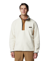 The Columbia Mens Helvetia II Half Snap Fleece Jacket in Chalk