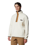 The Columbia Mens Helvetia II Half Snap Fleece Jacket in Chalk