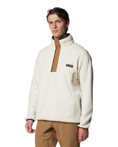The Columbia Mens Helvetia II Half Snap Fleece Jacket in Chalk