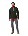 The Columbia Mens Helvetia™ II Half Snap Fleece Jacket in Greenscape