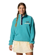 Helvetia™ II Cropped Half Snap Fleece Jacket in Teal
