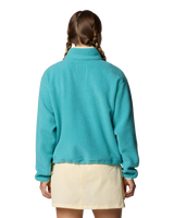 Helvetia™ II Cropped Half Snap Fleece Jacket in Teal