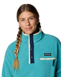 Helvetia™ II Cropped Half Snap Fleece Jacket in Teal