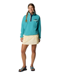 Helvetia™ II Cropped Half Snap Fleece Jacket in Teal