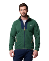 The Columbia Mens Sequoia Grove™ Full Zip Fleece Jacket in Rain Forest & Collegiate Navy
