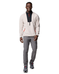 The Columbia Mens Sequoia Grove Half Zip Fleece Jacket in Dark Stone & Black