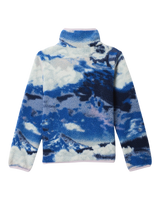 Girls Helvetia™ Printed Half Snap Fleece Jacket in Collegiate Navy Dreaming & Stormwatch