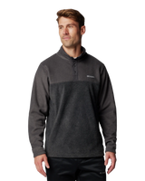 The Columbia Mens Steens Mountain Half Snap II Sweatshirt in Charcoal Heather & Shark