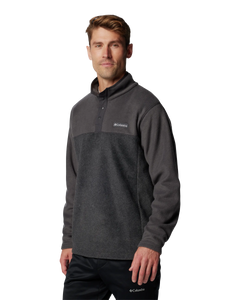 The Columbia Mens Steens Mountain Half Snap II Sweatshirt in Charcoal Heather & Shark