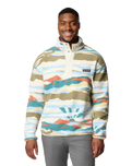 Helvetia™ II Printed Half Snap Fleece Jacket in Chalk Rogue Valley