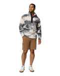 The Columbia Mens Helvetia™ II Printed Half Snap Fleece Jacket in Shark & Dreaming