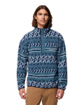 The Columbia Mens Helvetia™ II Printed Half Snap Fleece Jacket in Everblue KnitKnot