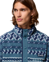 The Columbia Mens Helvetia™ II Printed Half Snap Fleece Jacket in Everblue KnitKnot