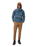 The Columbia Mens Helvetia™ II Printed Half Snap Fleece Jacket in Everblue KnitKnot