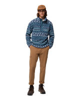 The Columbia Mens Helvetia™ II Printed Half Snap Fleece Jacket in Everblue KnitKnot