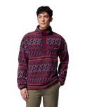 Helvetia™ II Printed Half Snap Fleece Jacket in Rich Wine KnitKnot