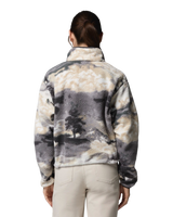 The Columbia Womens Helvetia™ II Printed Cropped Half Snap Fleece Jacket in Shark & Dreaming