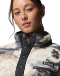 The Columbia Womens Helvetia™ II Printed Cropped Half Snap Fleece Jacket in Shark & Dreaming