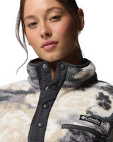 The Columbia Womens Helvetia™ II Printed Cropped Half Snap Fleece Jacket in Shark & Dreaming