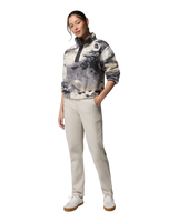 The Columbia Womens Helvetia™ II Printed Cropped Half Snap Fleece Jacket in Shark & Dreaming