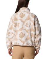 Helvetia™ II Printed Cropped Half Snap Fleece Jacket in Sea Salt & Sprayflower