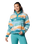 Helvetia™ II Printed Cropped Half Snap Fleece Jacket in Teal