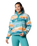 Helvetia™ II Printed Cropped Half Snap Fleece Jacket in Teal