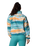 Helvetia™ II Printed Cropped Half Snap Fleece Jacket in Teal