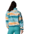 Helvetia™ II Printed Cropped Half Snap Fleece Jacket in Teal