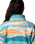 Helvetia™ II Printed Cropped Half Snap Fleece Jacket in Teal