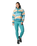 Helvetia™ II Printed Cropped Half Snap Fleece Jacket in Teal