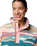 Helvetia™ II Printed Cropped Half Snap Fleece Jacket in River Blue Rogue Valley