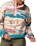 Helvetia™ II Printed Cropped Half Snap Fleece Jacket in River Blue Rogue Valley