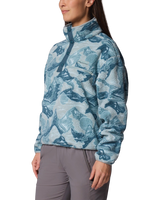 Helvetia™ II Printed Cropped Half Snap Fleece Jacket in Marine Light & Sunscape