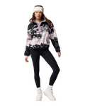 The Columbia Womens Helvetia II Printed Cropped Half Snap Fleece Jacket in Shale Purple Sisters & Shale Purple
