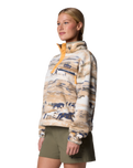 Helvetia™ II Printed Cropped Half Snap Fleece Jacket in Lemon Wash Roaming