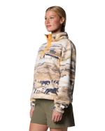 Helvetia™ II Printed Cropped Half Snap Fleece Jacket in Lemon Wash Roaming