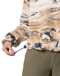 Helvetia™ II Printed Cropped Half Snap Fleece Jacket in Lemon Wash Roaming