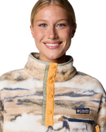 Helvetia™ II Printed Cropped Half Snap Fleece Jacket in Lemon Wash Roaming