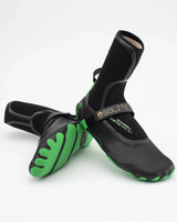 The Solite Custom Pro 2.0 3mm Wetsuit Boots in Black & Green