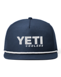The Yeti Mens Yeti Coolers Mid Pro Flat Brim Rope Cap in Navy