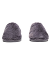 Ariana Luxury Faux Fur Mules in Ink