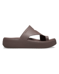 The Crocs Womens Getaway Platform Toe Loop Sandals in Truffle