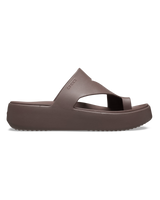 The Crocs Womens Getaway Platform Toe Loop Sandals in Truffle