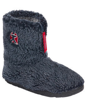 The Bedroom Athletics Mens Gosling Snow Tipped Sherpa Slipper Boots in Washed Peacoat Navy