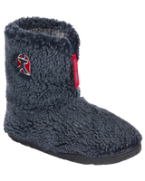 The Bedroom Athletics Mens Gosling Snow Tipped Sherpa Slipper Boots in Washed Peacoat Navy