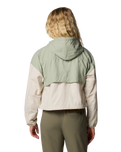 Spire Valley Cropped Windbreaker Jacket in Safari & Dark Stone