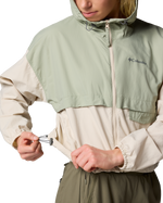 Spire Valley Cropped Windbreaker Jacket in Safari & Dark Stone