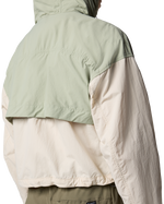 Spire Valley Cropped Windbreaker Jacket in Safari & Dark Stone